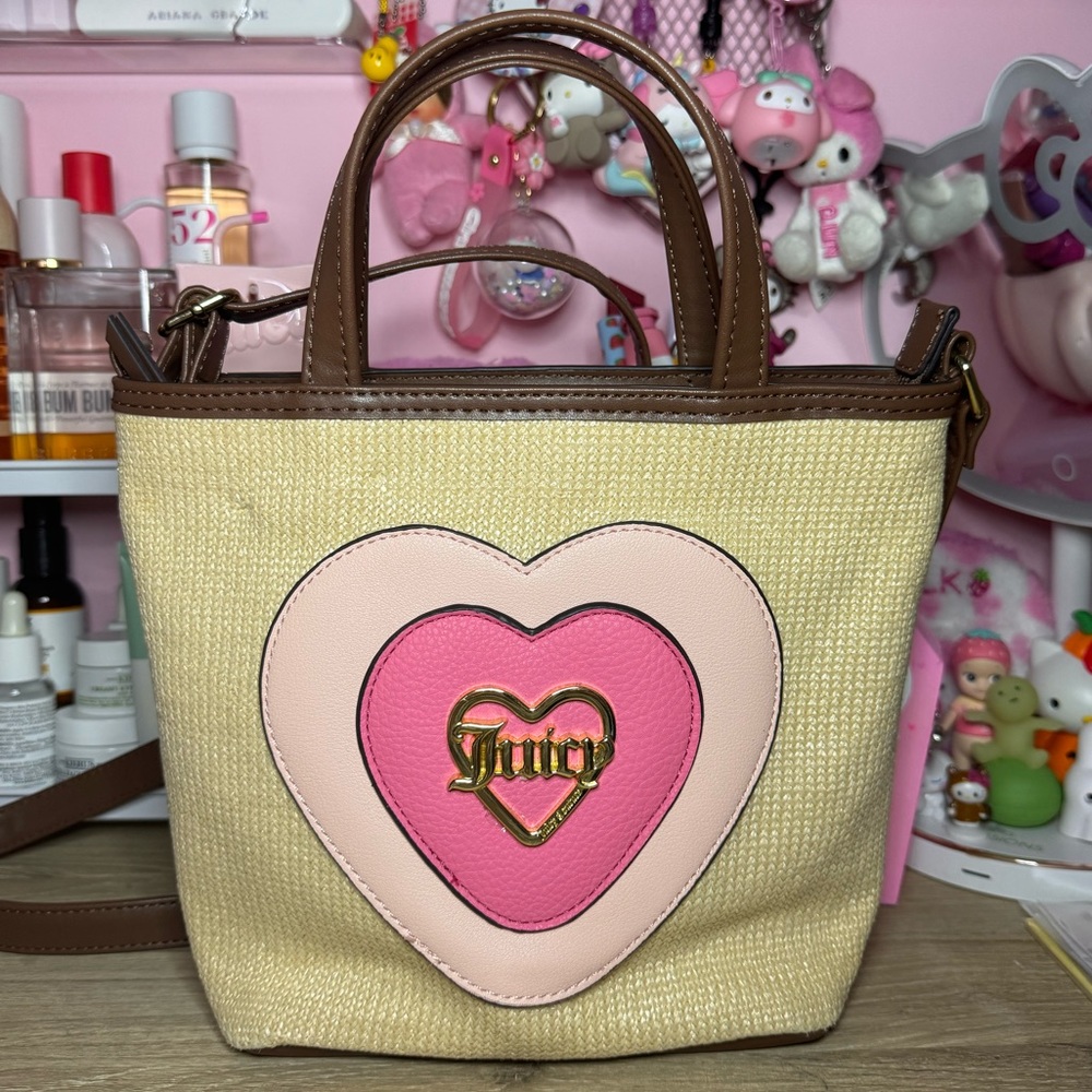Juicy Couture Mini Shopper Tote Bag with heart